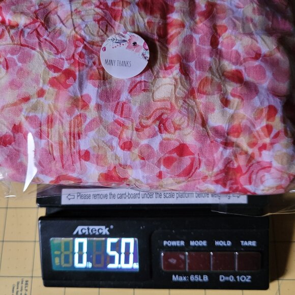 JM Collection Pretty Pink & Orange Floral Pleated Button Down Top Misses 14 - Picture 5 of 5